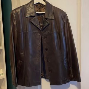 Vintage brown leather jacket